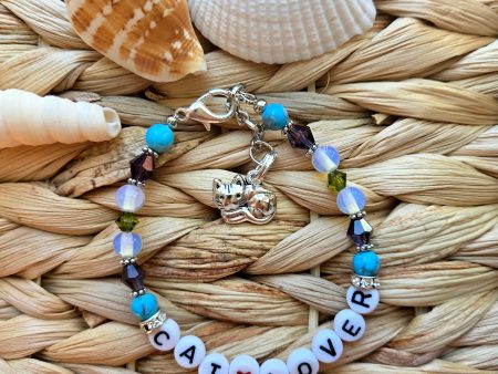 Cat Lover Bracelet - Turquoise Hot on Sale