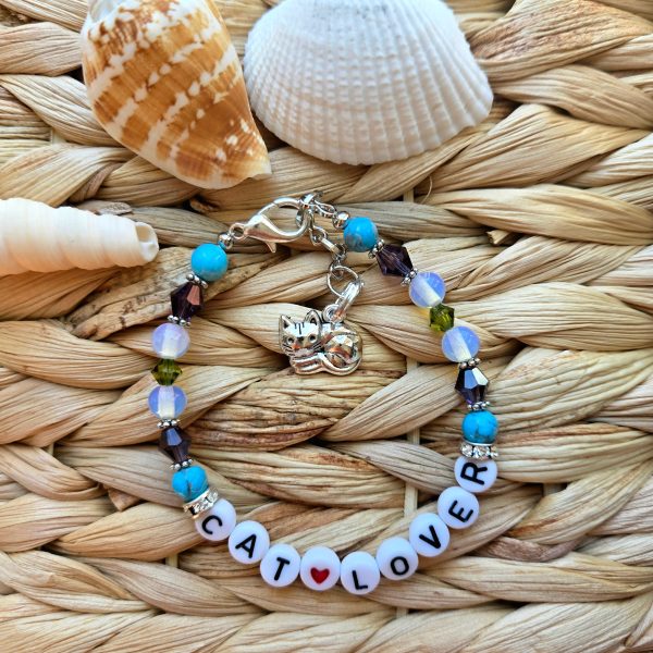 Cat Lover Bracelet - Turquoise Hot on Sale