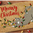 Meowy Christmas Doormat For Sale