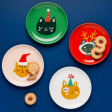 Let It Meow Christmas Appetizer Plates (Set of 4) Hot on Sale