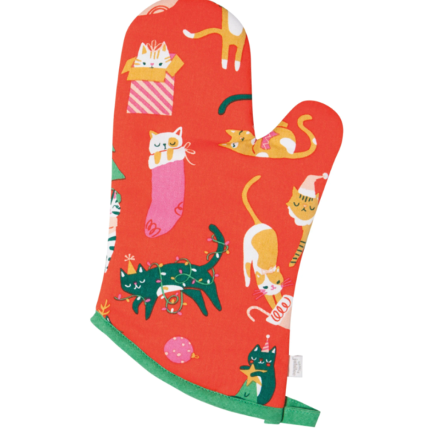 Let It Meow Cat Christmas Oven Mitts Set For Cheap