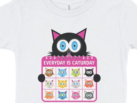 Everyday is Caturday  Kids Cat T-Shirt Online Sale