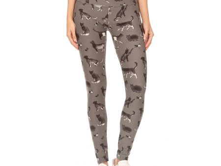 Grey Cat Leggings Supply