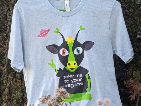 Take Me To Your Vegans  Alien Cow Unisex T-Shirt Fashion