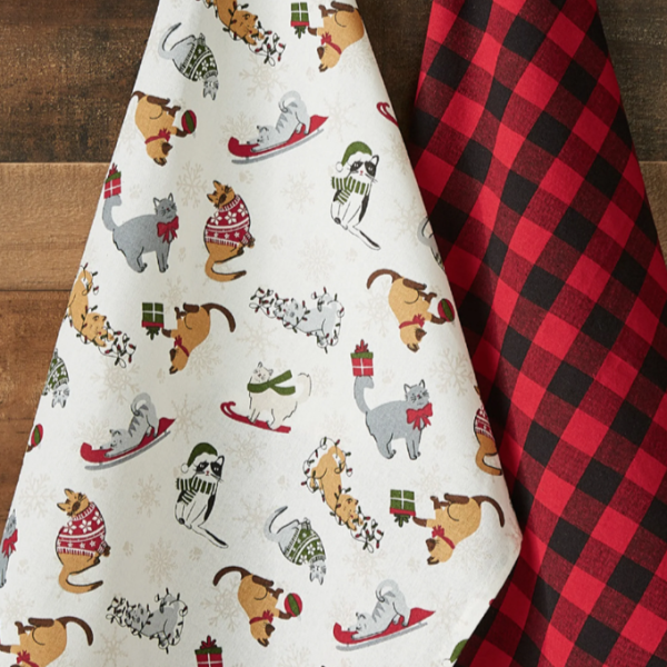 Meowy Christmas Dish Towels For Discount