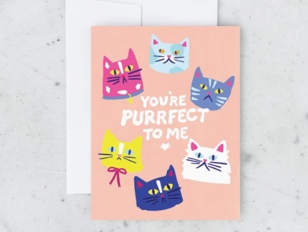 Purrfect To Me Cat Greeting Card Online