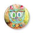 Intellecat  Hipster Cat 1.25” Round Pinback Button Online now