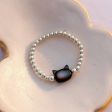 Black Cat Pearl Ring Discount