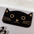 Black Cat Shaped Doormat Hot on Sale