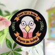 Respect the Turkey  Circle Badge Vegan Vinyl Sticker Hot on Sale