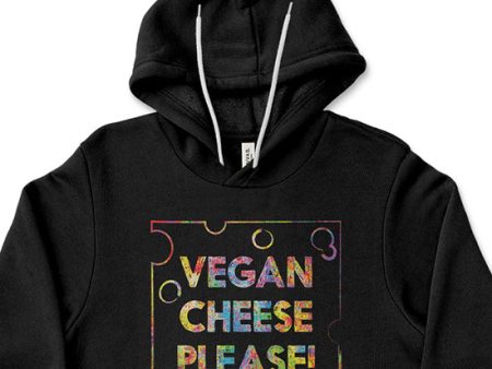 Vegan Cheese Please!  Unisex Lightweight Fleece Hoodie Sweatshirt Online now