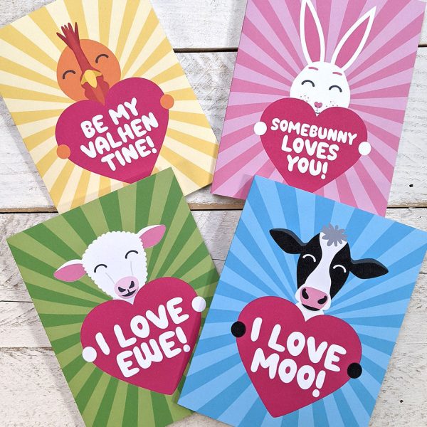 I Love Moo!  Cow Valentine s Day Card, Recycled Anniversary Card Fashion