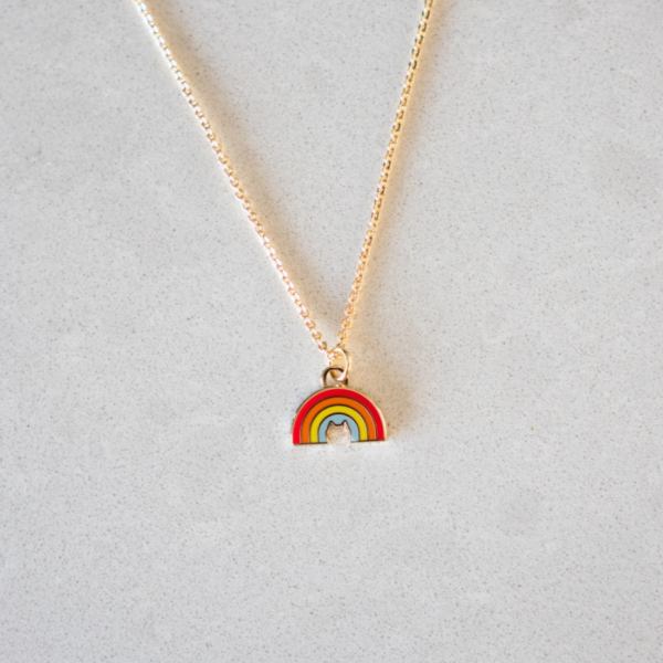 Over The Rainbow Cat Necklace For Sale