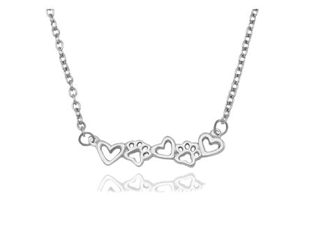 Love Paw Prints Necklace For Cheap