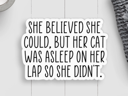 She Believed She Could Cat Lady Sticker For Sale