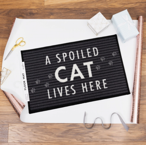 A Spoiled Cat Lives Here Floor Mat Online