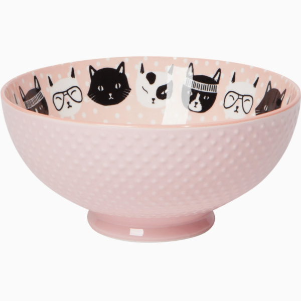 Porcelain Cat Bowls Serving (Set of 3) Discount