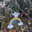 Rainbow Friends - Sheep  Printed Recycled Acrylic Charm Earrings on Sale