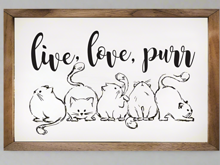 Live Love Purr Wall Art Supply