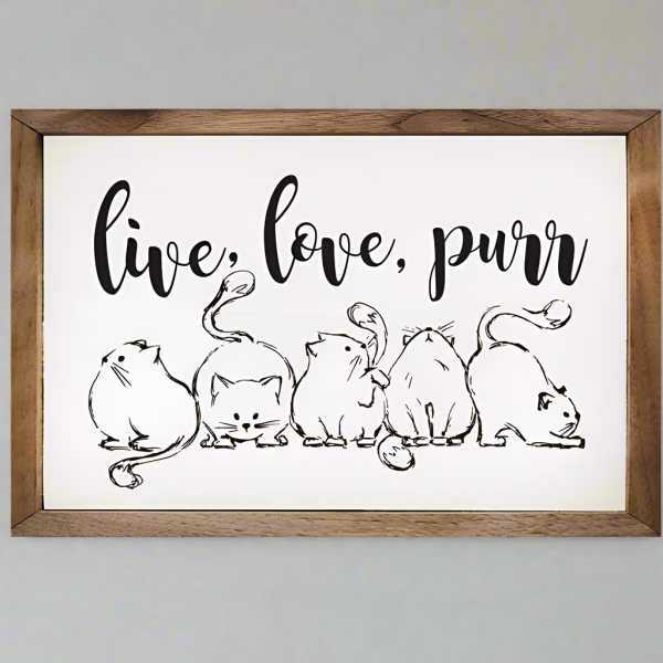 Live Love Purr Wall Art Supply