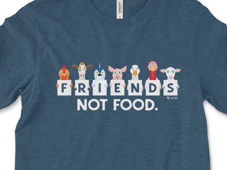 We Are Friends Not Food  Vegan Unisex Long Sleeve Tee Sale