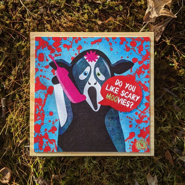 Do You Like Scary Moovies  Scream Parody Sign on Wood Block For Sale