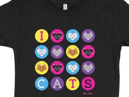 I 💜 Love 💜 Cats  Kids T-Shirt Discount