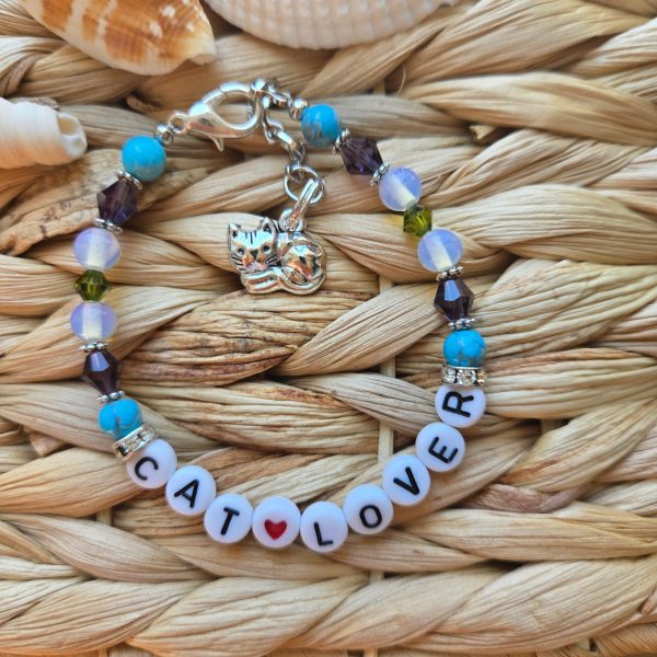 Cat Lover Bracelet - Turquoise Hot on Sale