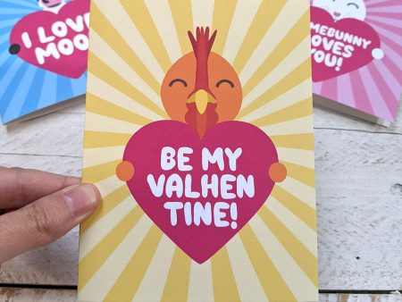 Be My ValHENtine!  Chicken Valentine s Day Card, Recycled Anniversary Card Supply