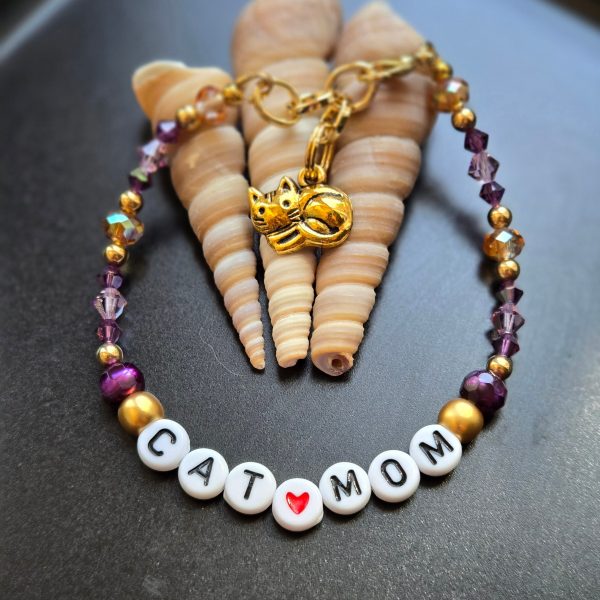 Cat Mom Bracelet - Gold Discount