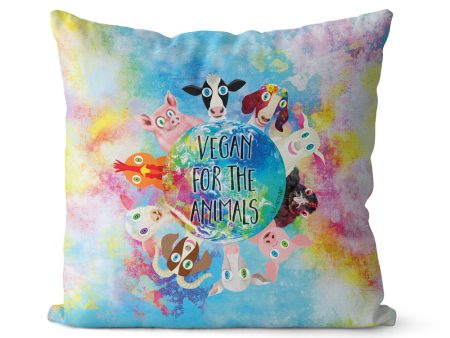 Vegan for the Animals  Premium Throw Pillow Cover For Cheap