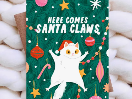 Santa Claws Funny Cat Christmas Card Online Hot Sale