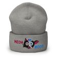 Meow Mooo  Cuffed Beanie Vegan Cat and Cow Hat Discount