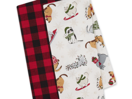 Meowy Christmas Dish Towels For Discount