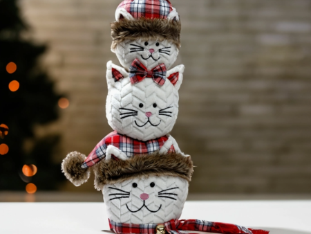 Festive Felines Stacked Cats For Cheap