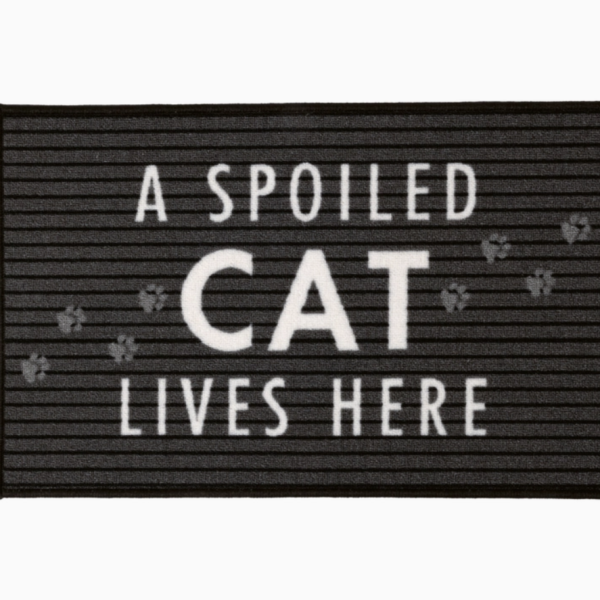 A Spoiled Cat Lives Here Floor Mat Online