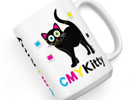 CMYKitty  Large Cat Coffee Mug Supply