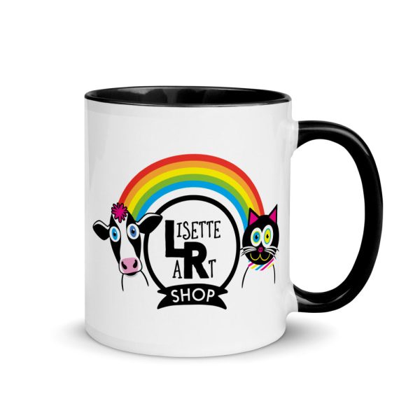 LisetteArt Shop - Logo Coffee Mug with Color Accents Fashion