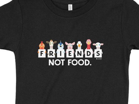 We Are Friends Not Food  Vegan Kids T-Shirt For Cheap