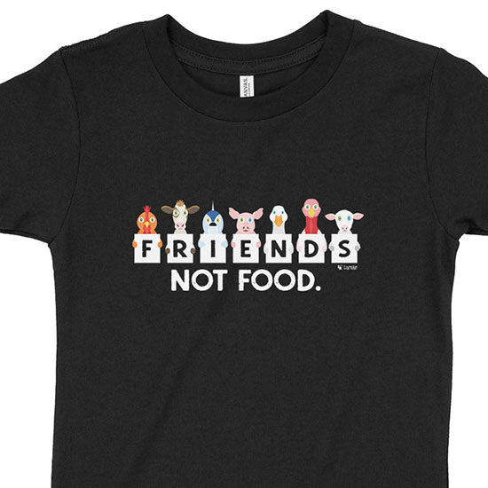 We Are Friends Not Food  Vegan Kids T-Shirt For Cheap