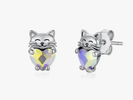 Purrfect Hug Cat Earrings Online