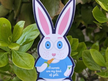 Vegan for Everybunny!  Rabbit Vinyl Sticker Online now