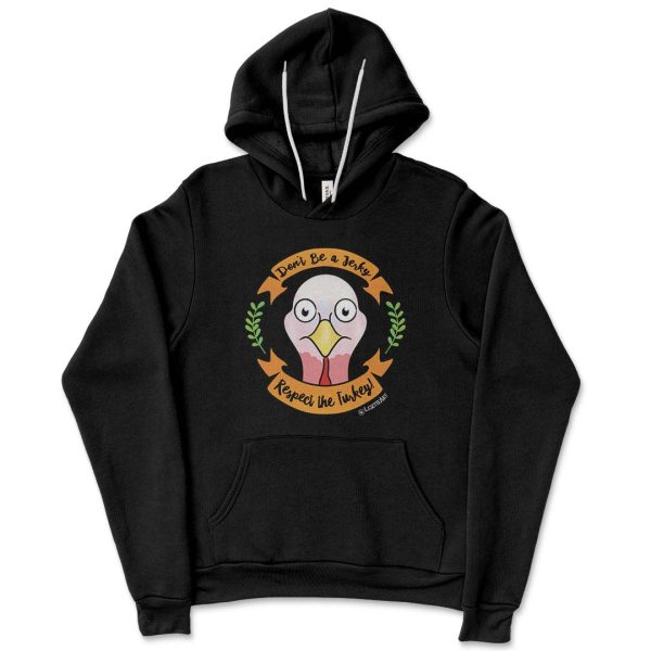 Respect the Turkey  Vegan Unisex Lightweight Fleece Hoodie Sweatshirt For Sale