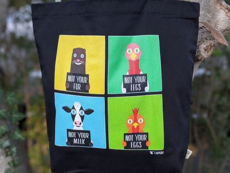 Not Yours  Vegan Organic Cotton Tote Bag For Sale