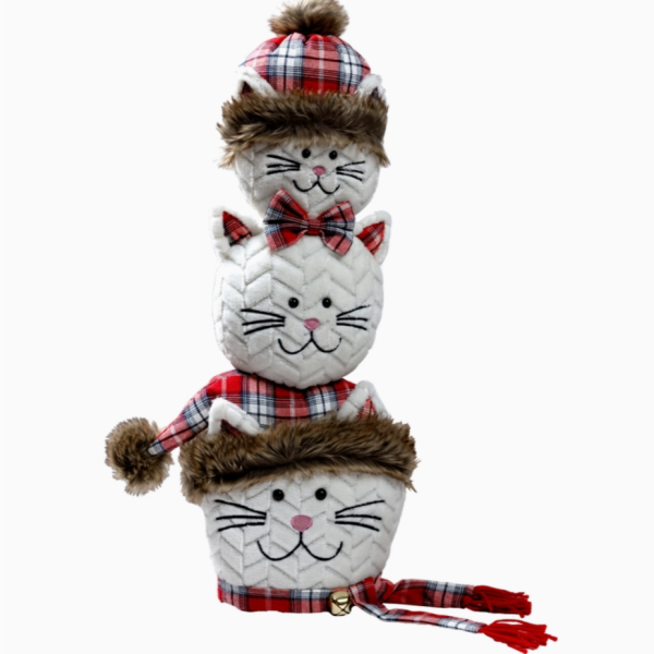 Festive Felines Stacked Cats For Cheap