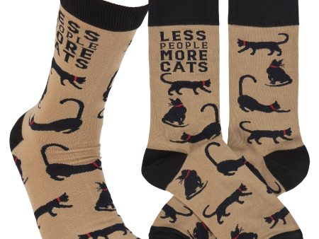 Less People More Cats Socks For Discount