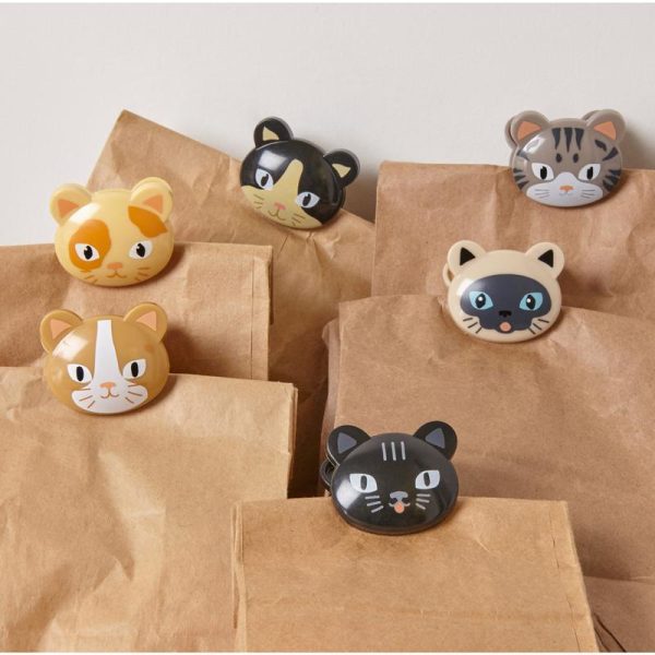 Tabby Cat Bag Clips (Set of 6) For Sale