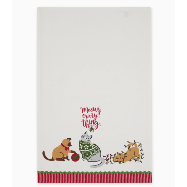 Meowy Christmas Towels (Set of 2) Sale