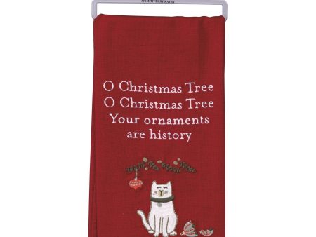 Your Ornaments Are History Cat Christmas Towel Online