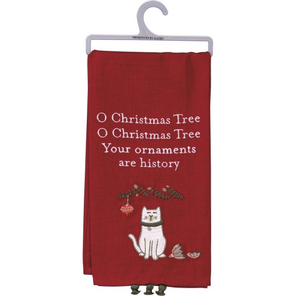 Your Ornaments Are History Cat Christmas Towel Online